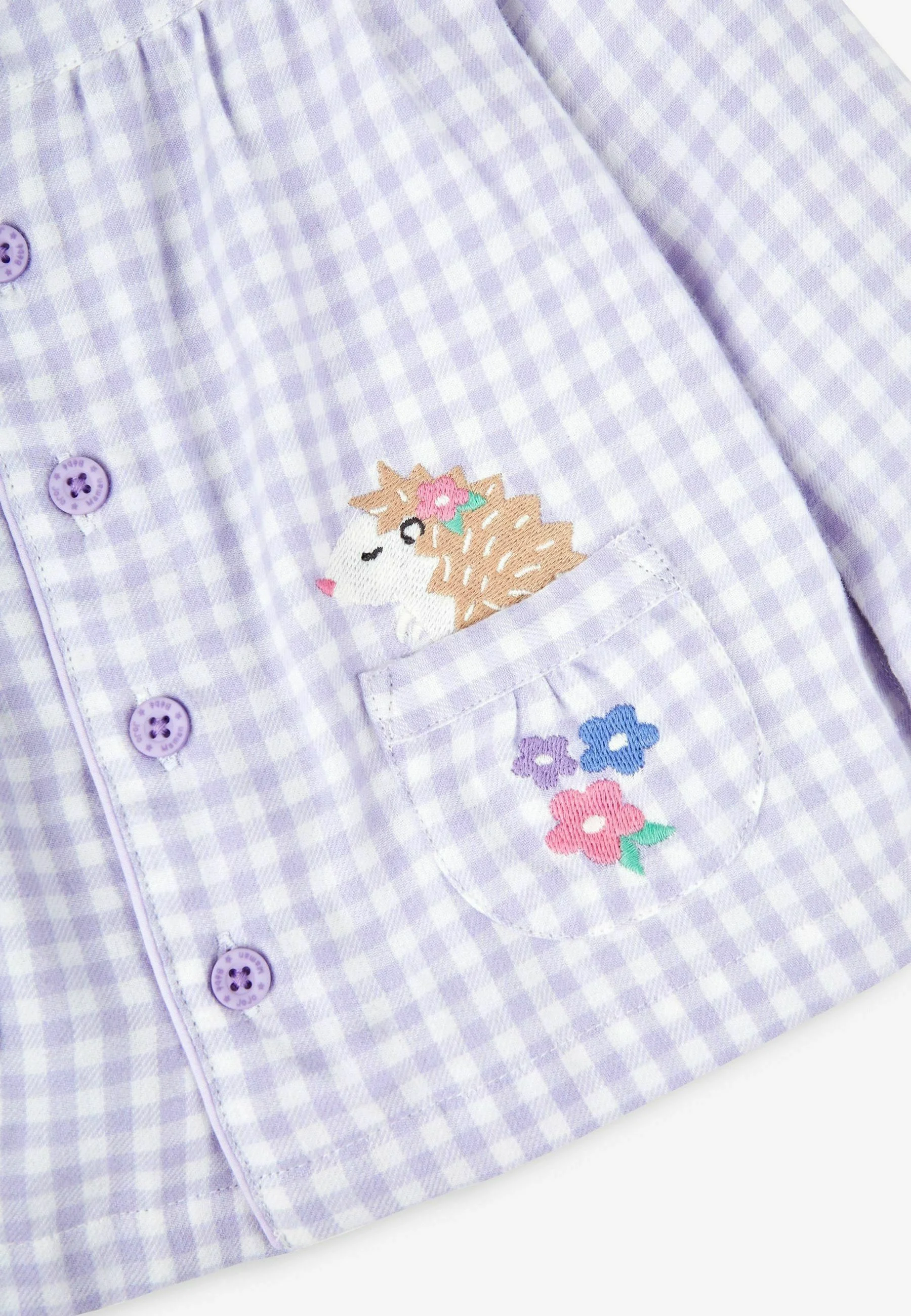 JoJo Maman Bébé HEDGEHOG CLASSIC CHECK SET - Pijamas