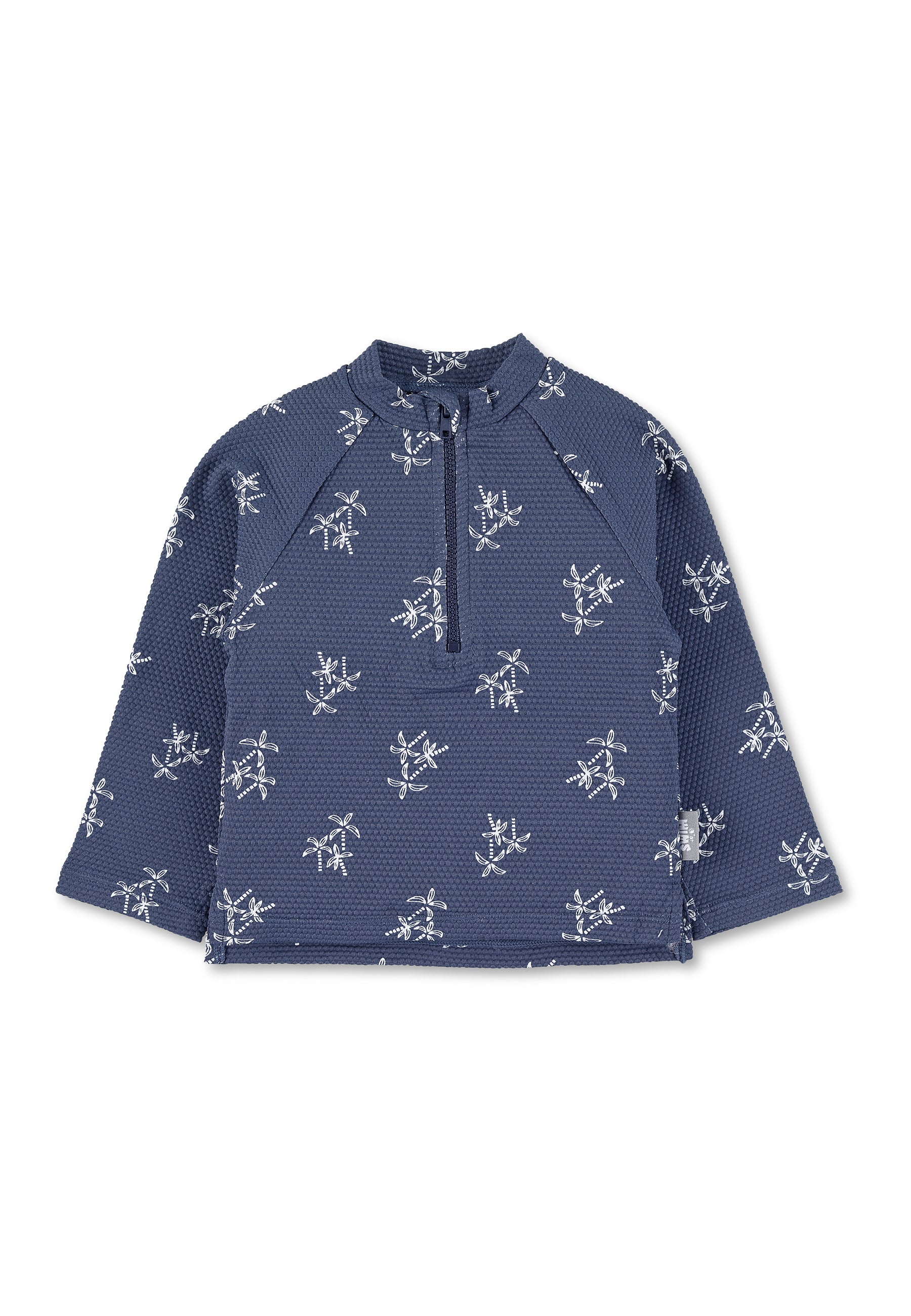 Schwimmshirt bedruckt mit Palmen in blau