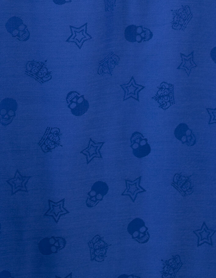 Top bleu esprit lingerie motif têtes de mort Femme