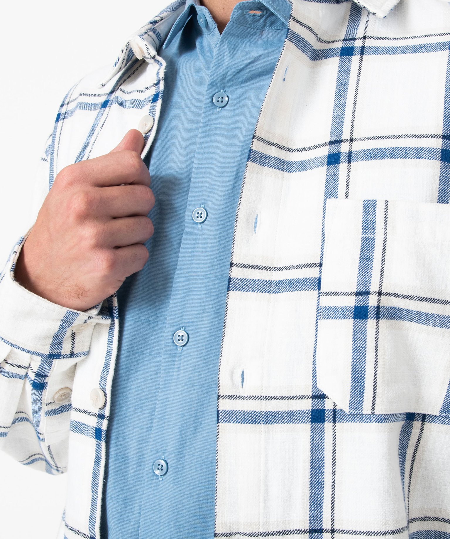Surchemise à carreaux coupe droite homme carreaux | GEMO