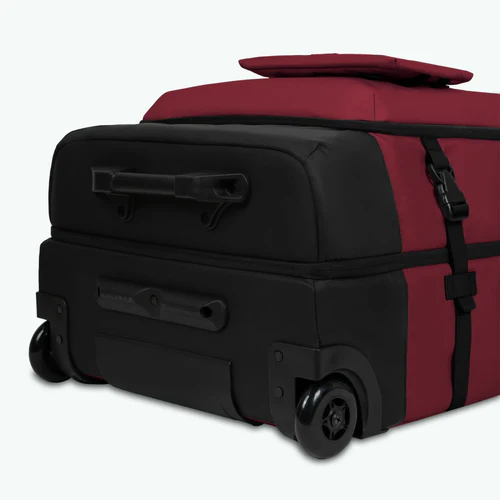 Sibiu burgundy 2-wheel soft suitcase