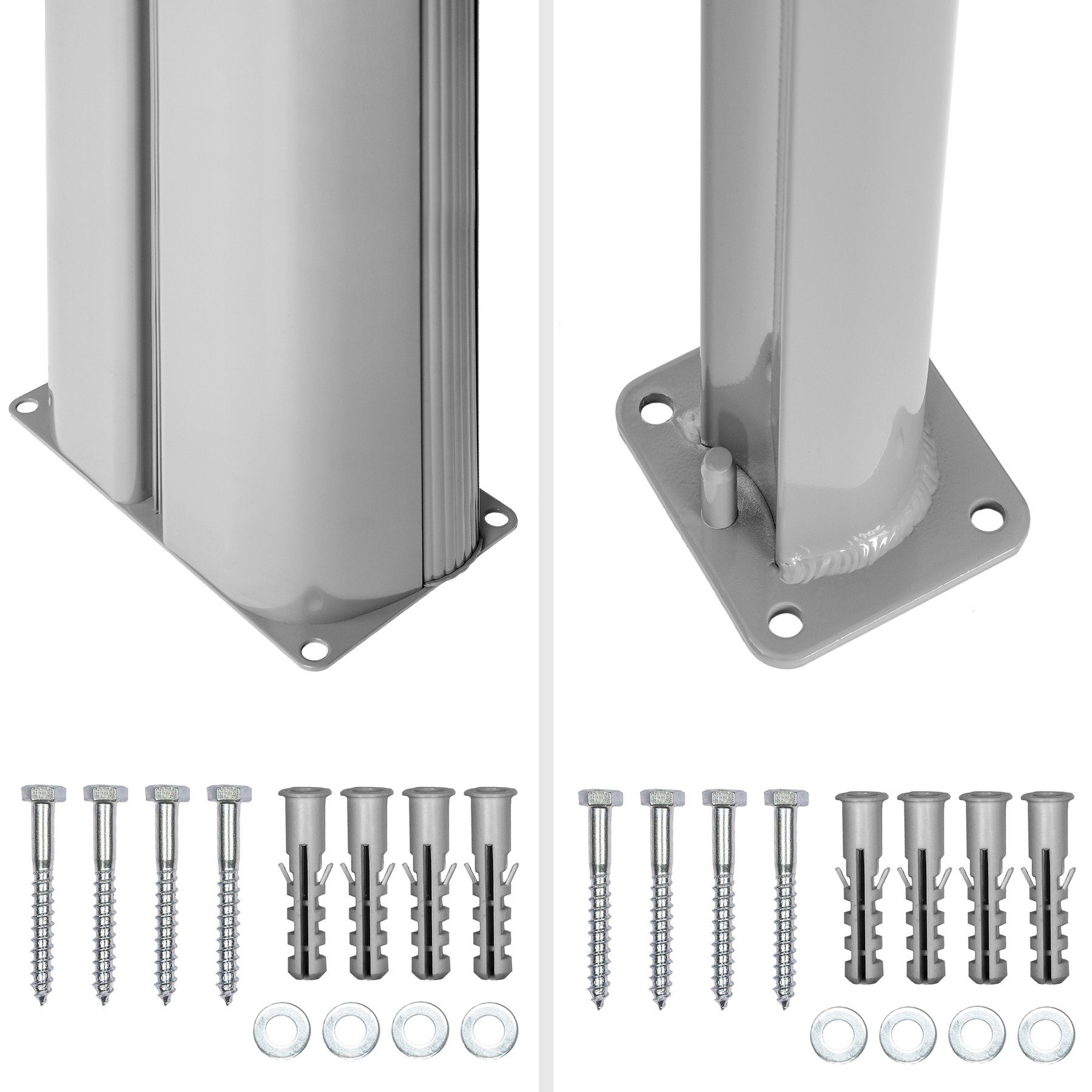 tectake Seitenarmmarkise Aluminium Doppel Seitenmarkise ausziehbar mit Ausziehbar