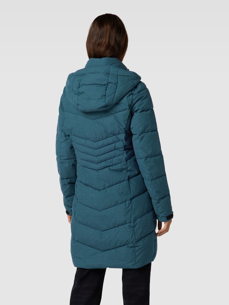 Steppjacke in Überlänge in petrol