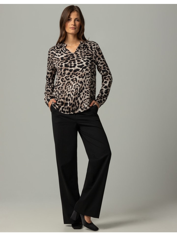 More & More Leoprintbluse in schwarz günstig kaufen