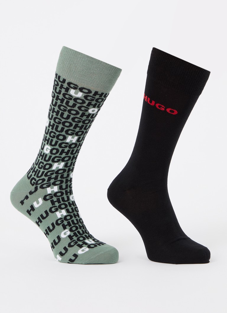 Meias HUGO BOSS com estampa do logotipo, pacote com 2 pares