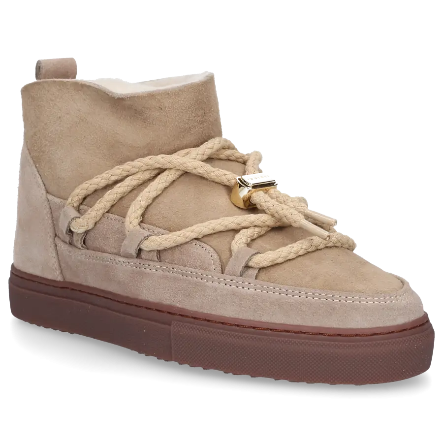 INUIKII - Snowboots CLASSIC LOW Veloursleder - beige