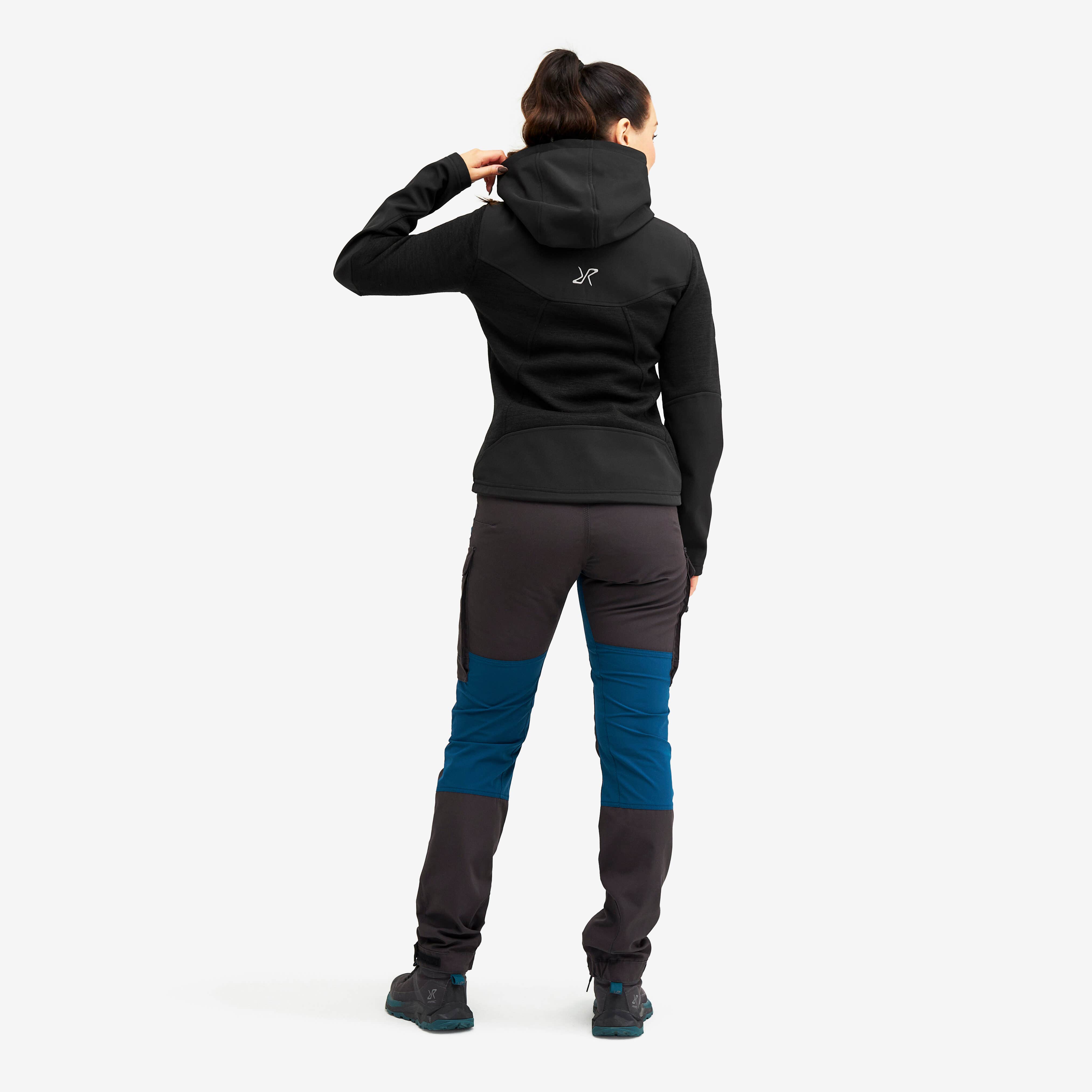 Wander Pro Wool Hoodie Femme Charcoal Black