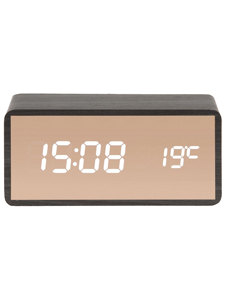Present Time Wecker in Schwarz - (B)15 x (H)7 x (T)4,5 cm günstig kaufen onesize
