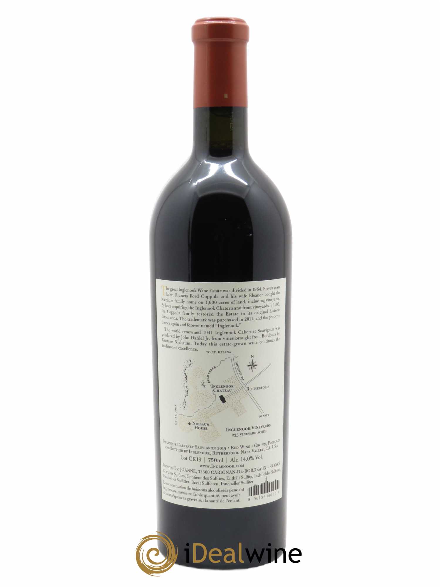 Napa Valley Inglenook Cabernet Sauvignon  2019 - Lot de 1 Bouteille