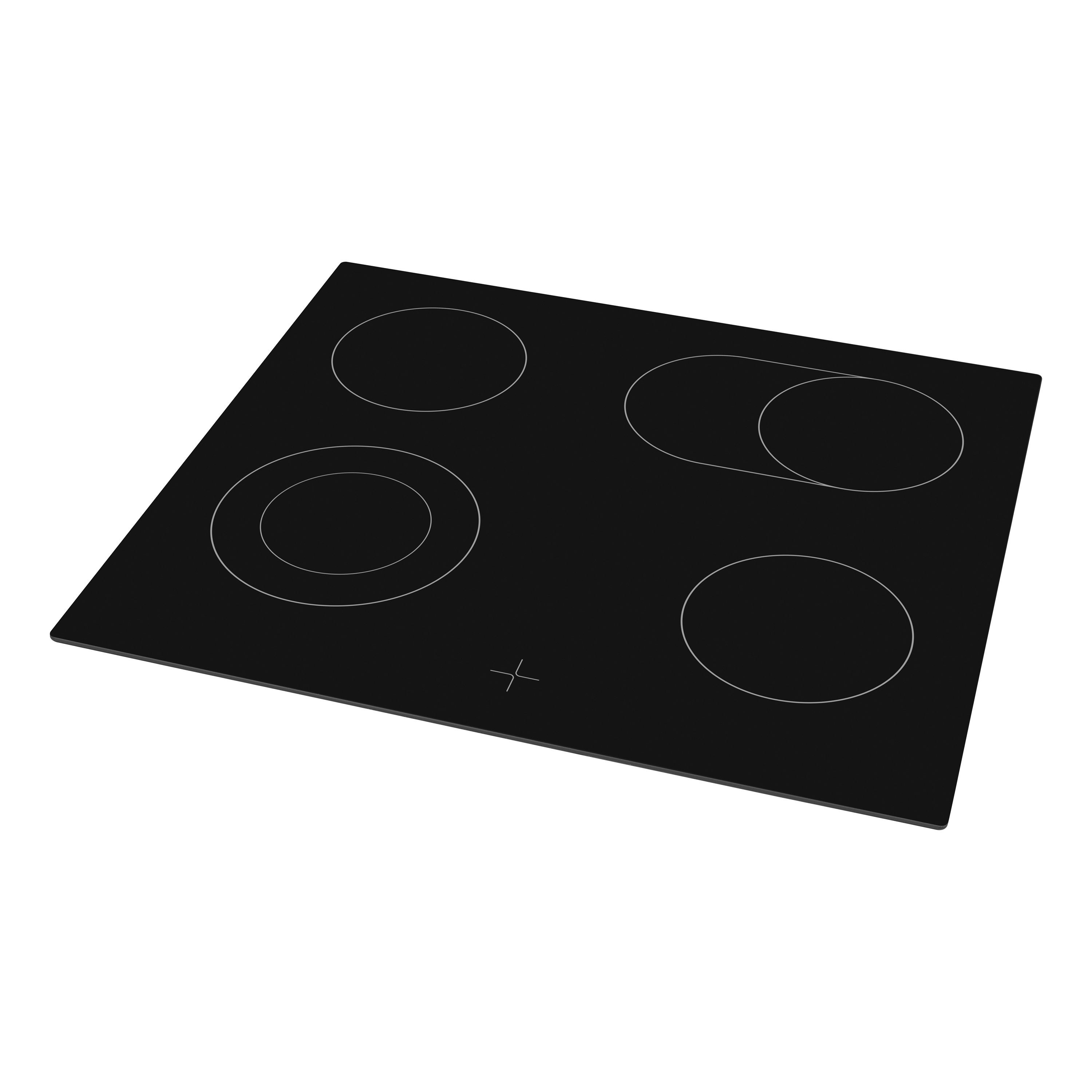 Telefunken Elektro-Herd-Set ECHS65A-B, VapClean, Einbauherdset, 65 L, Backofen & Glaskeramik-Kochfeld, Hot Air Shield