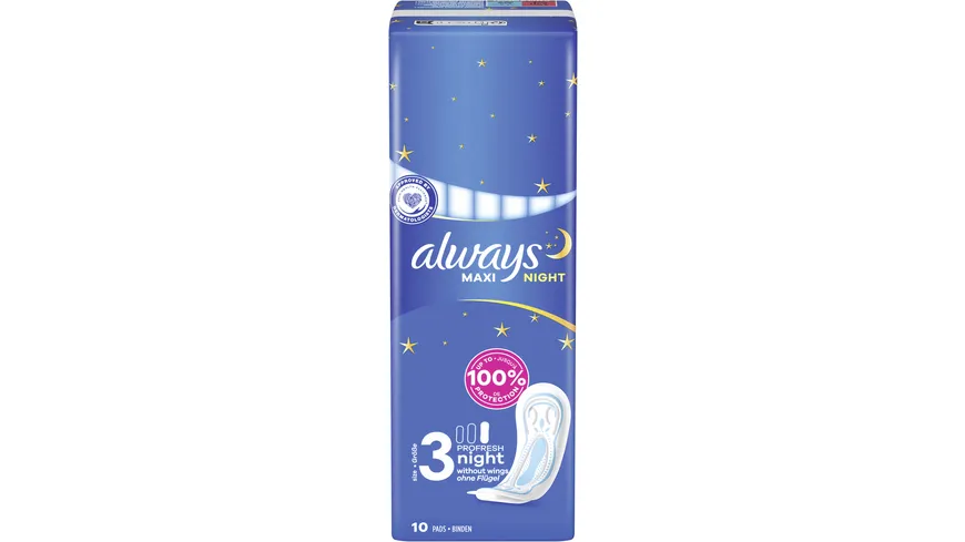 Always MAXI Damenbinden ProFresh Night 10ST