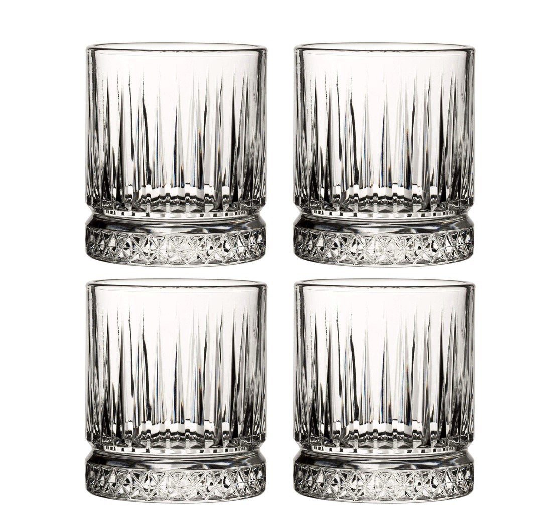 Pasabahce Whiskyglas Whiskyglas, 4-teilige Profi-Packung, Modell Elysia CL 21 Groesse cm 8,5h diam.7,3 Wassergläser