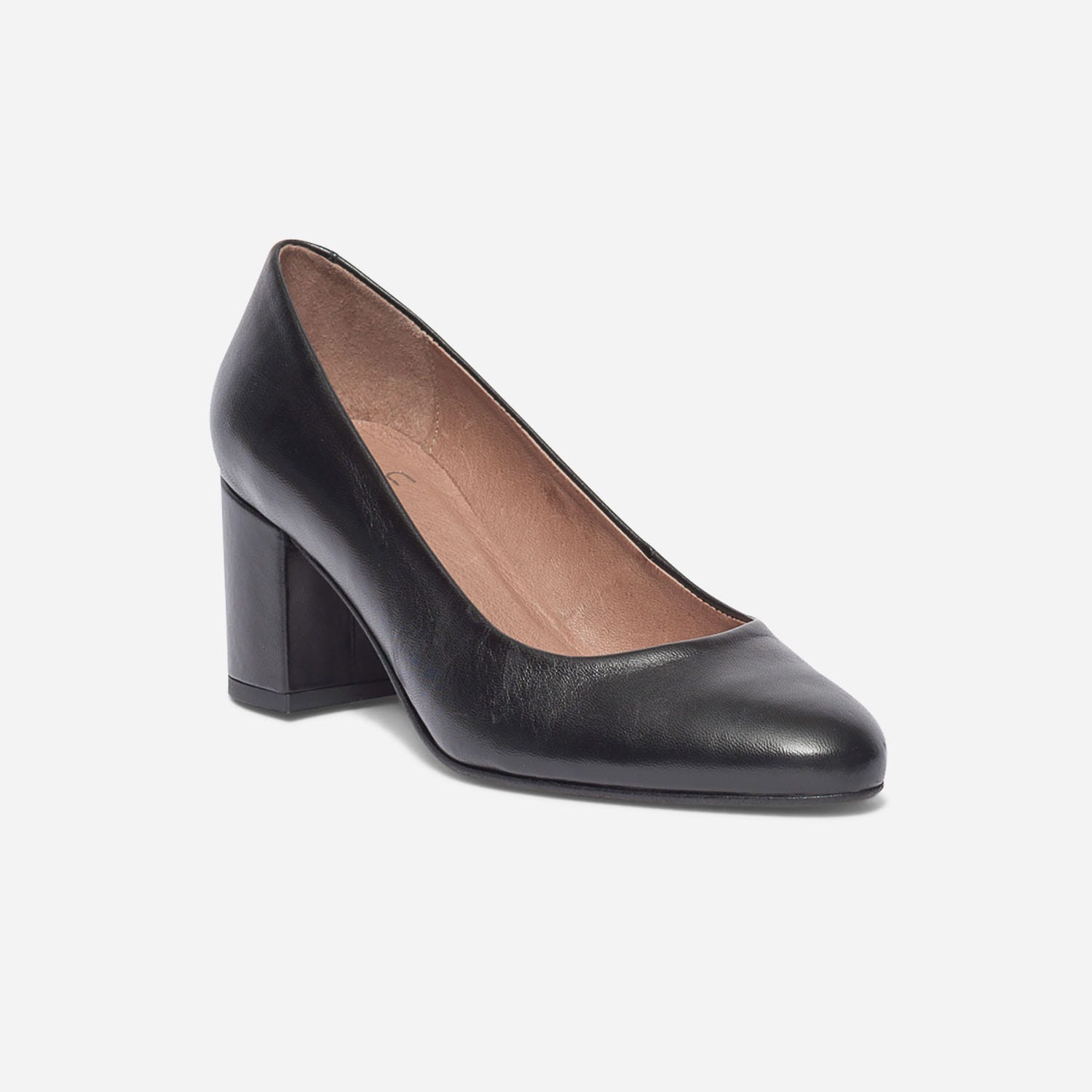 Escarpin éco-conçu noir en cuir