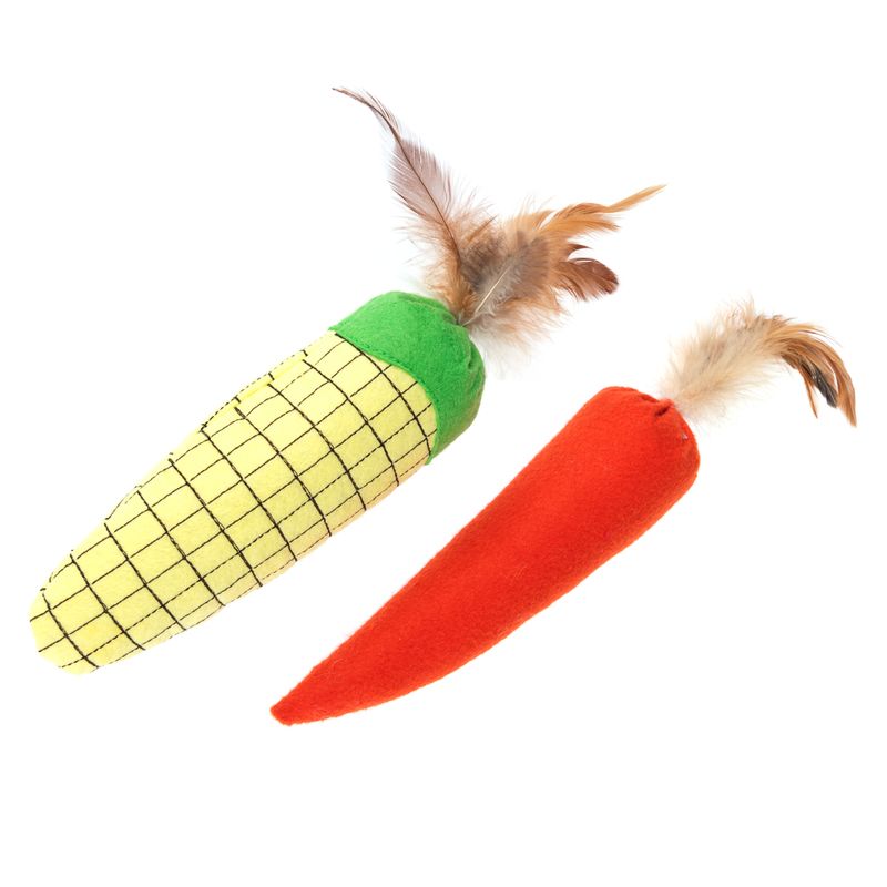 TIAKI Katzenspielzeug Set Veggies mit Katzenminze