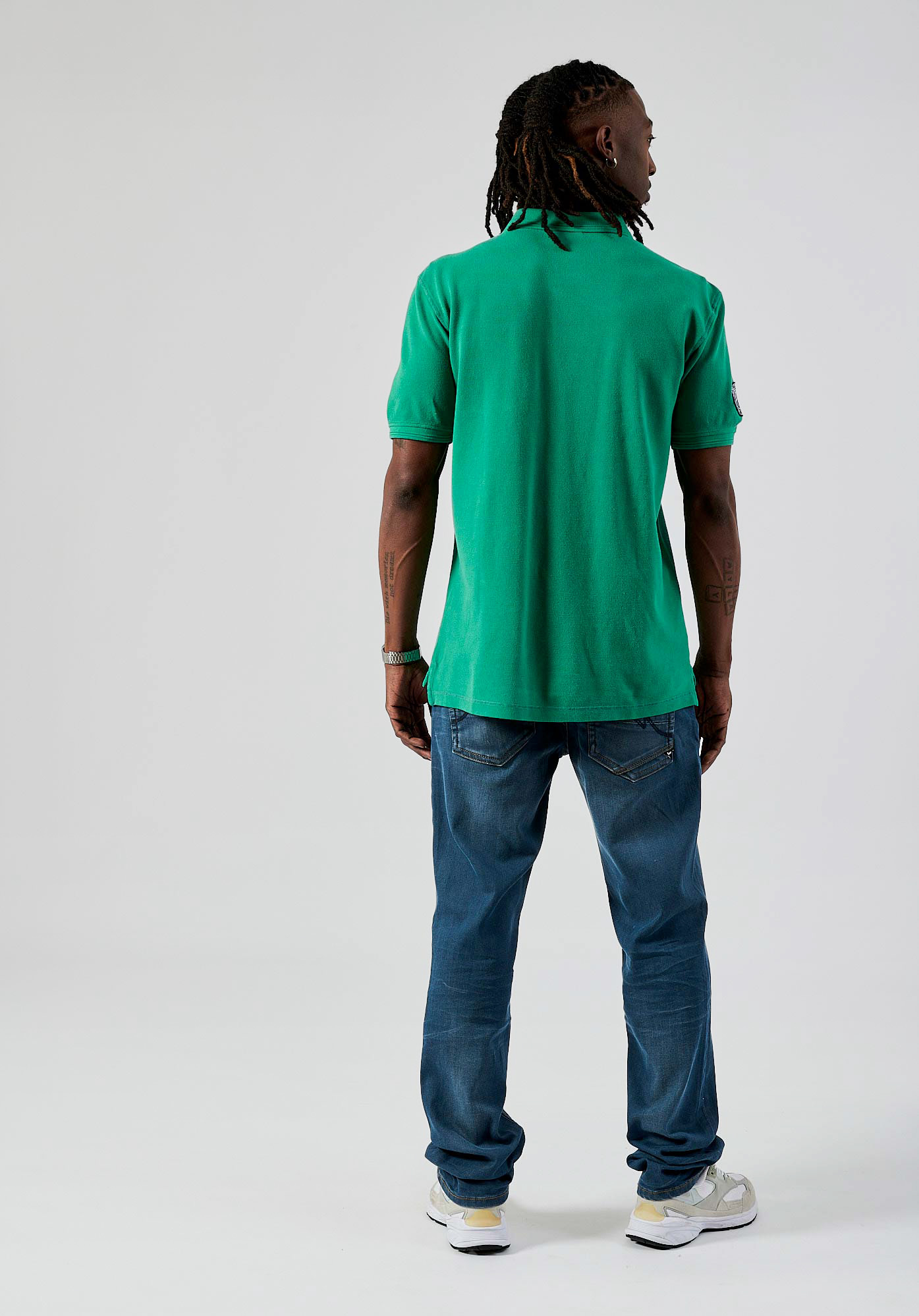 BARNI  Polo vert Homme en 100% coton bio