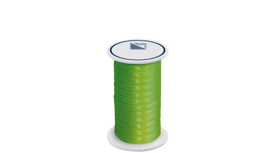 TRUBA Doppelsatinband auf Rolle 3mm x 5m apfelgrün 5 m
