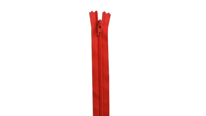YKK Reißverschluss unteilbar mit schmaler Kunststoffspirale - 50 cm 820 - hochrot