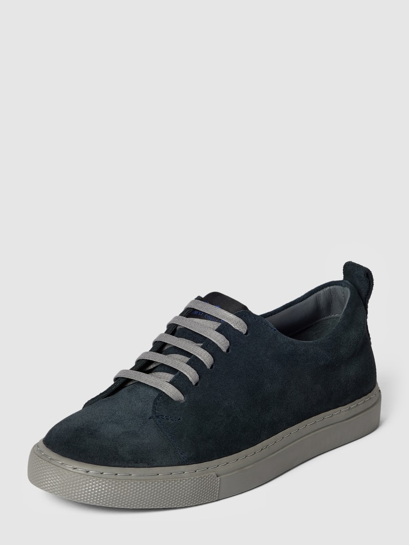 Sneaker aus Leder in marineblau