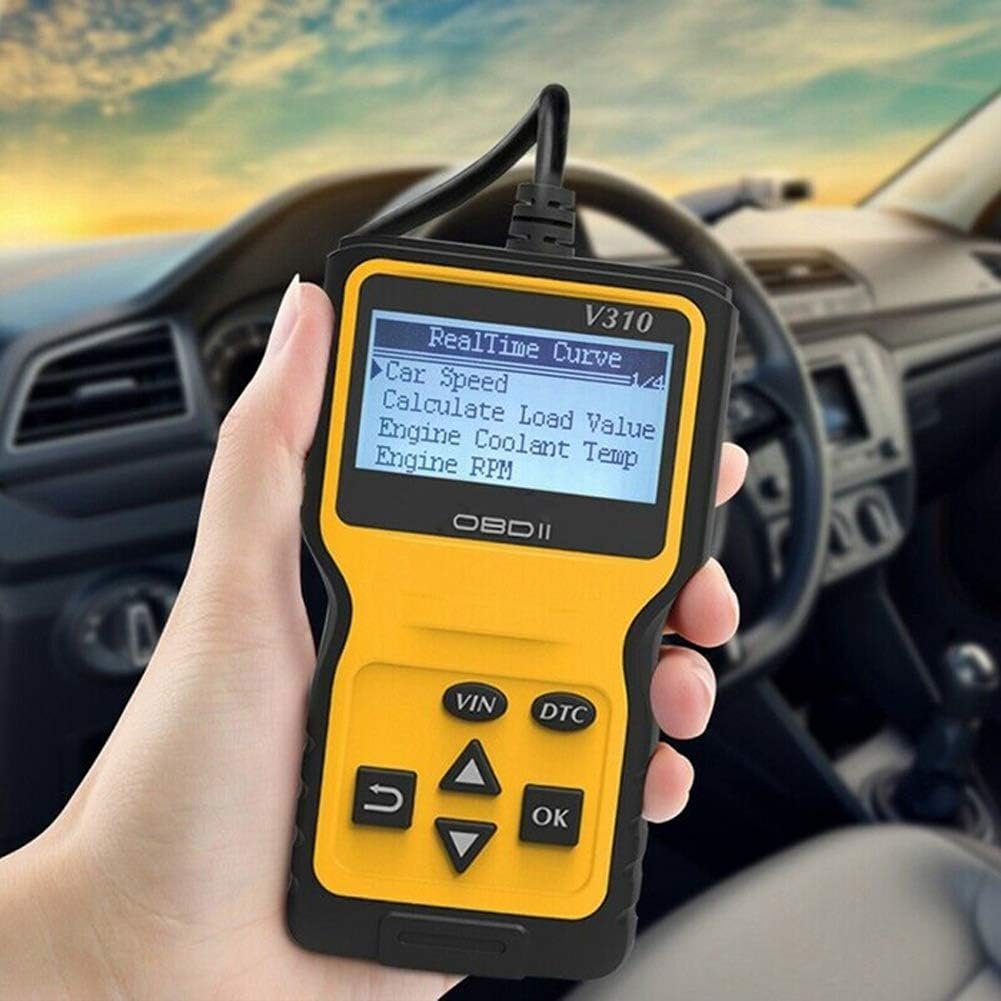Hikeren Kfz-Diagnosegerät OBD2-Diagnosegerät, V310 KFZ-Fehlercode-Lesegerät, Mehrsprachiges & DTC-Definitionen