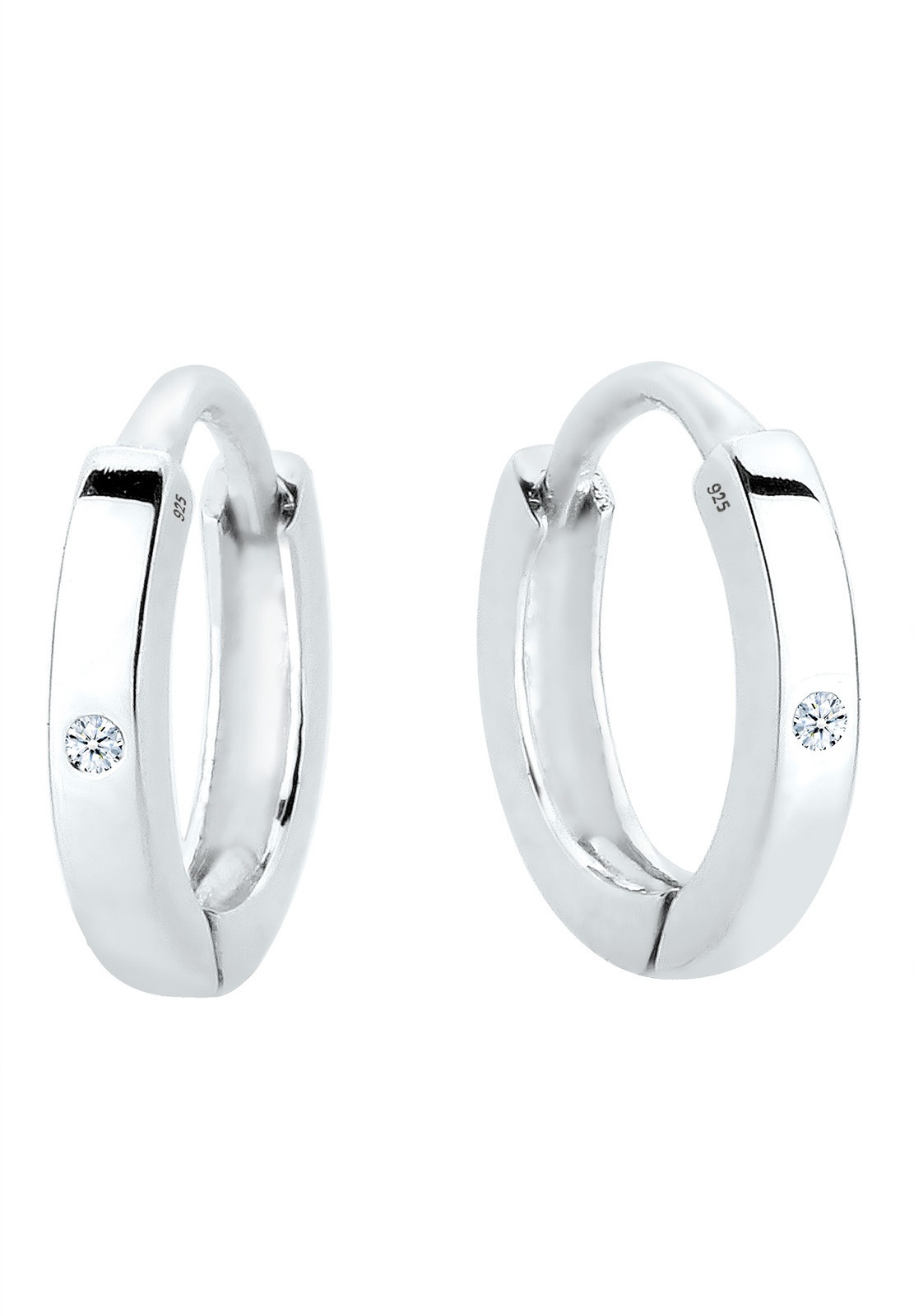 Elli DIAMONDS žiediniai auskarai su deimantais (0,01 ct.) iš 925 sidabro
