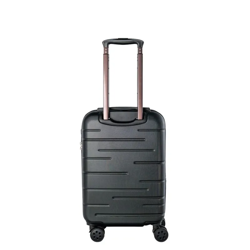 PSNGR Stripes Handgepäckstrolley S (55 cm) Erweiterbar - Black