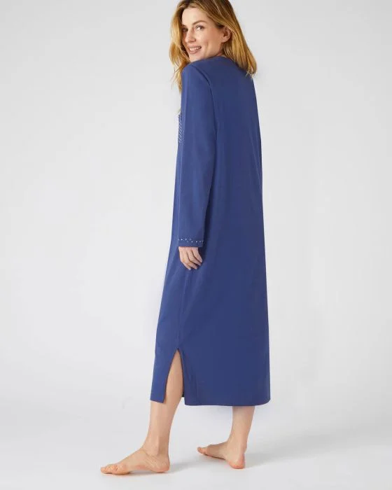 Chemise de nuit manches longues, maille jersey
