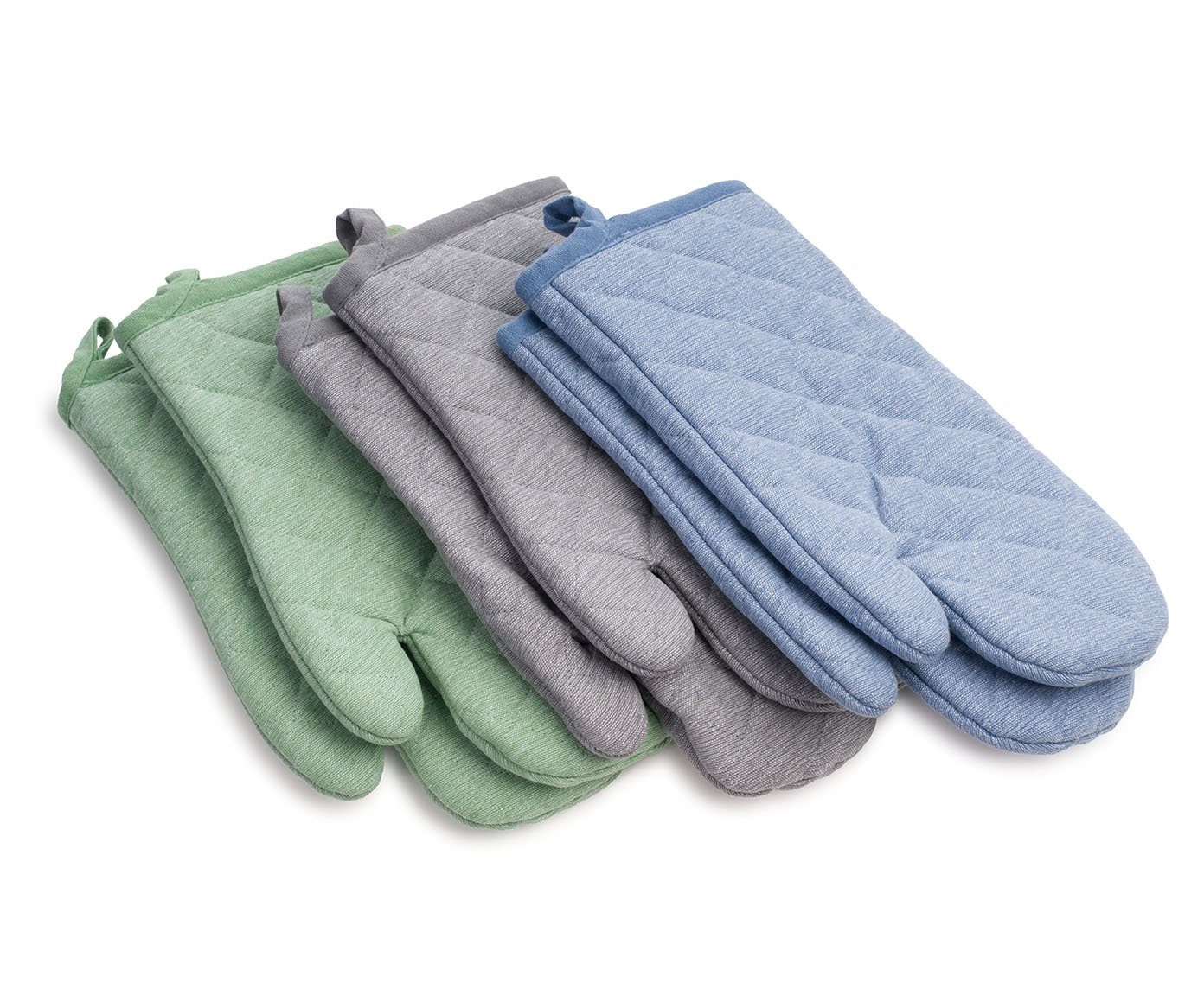 HSC Home-Style-Creation GmbH Topfhandschuhe Anni, (Set, 2-tlg., Topfhandschuhe), hitzebeständig, strapazierfähig, langlebig