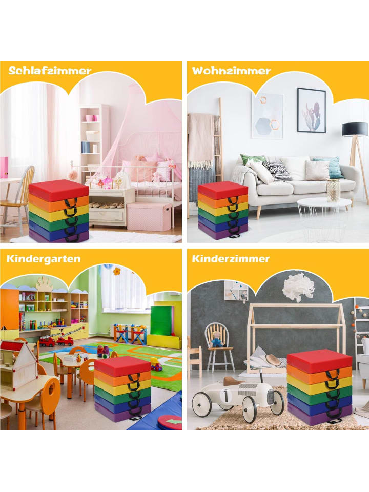COSTWAY 6er Set Stuhlkissen in Bunt günstig kaufen onesize