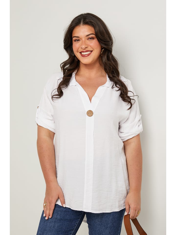 Curvy Lady Bluse in Weiß günstig kaufen