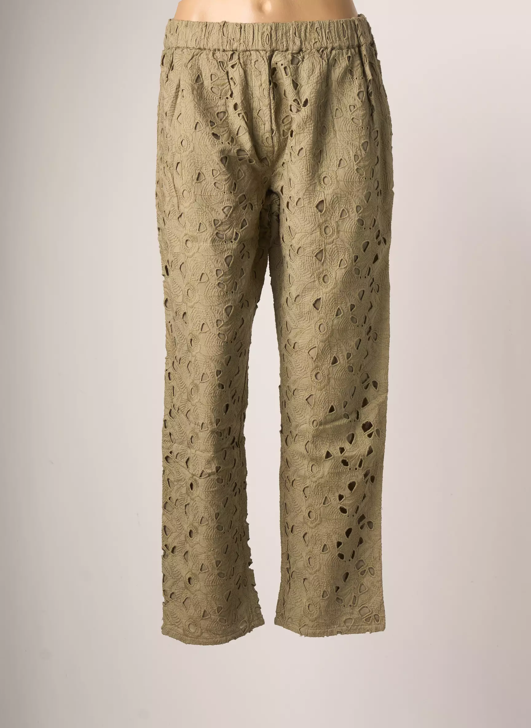 My Sunday Morning Pantalons Slim Femme couleur vert