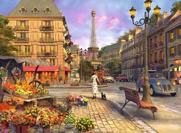 Puzzle 500 Teile - Spaziergang durch Paris