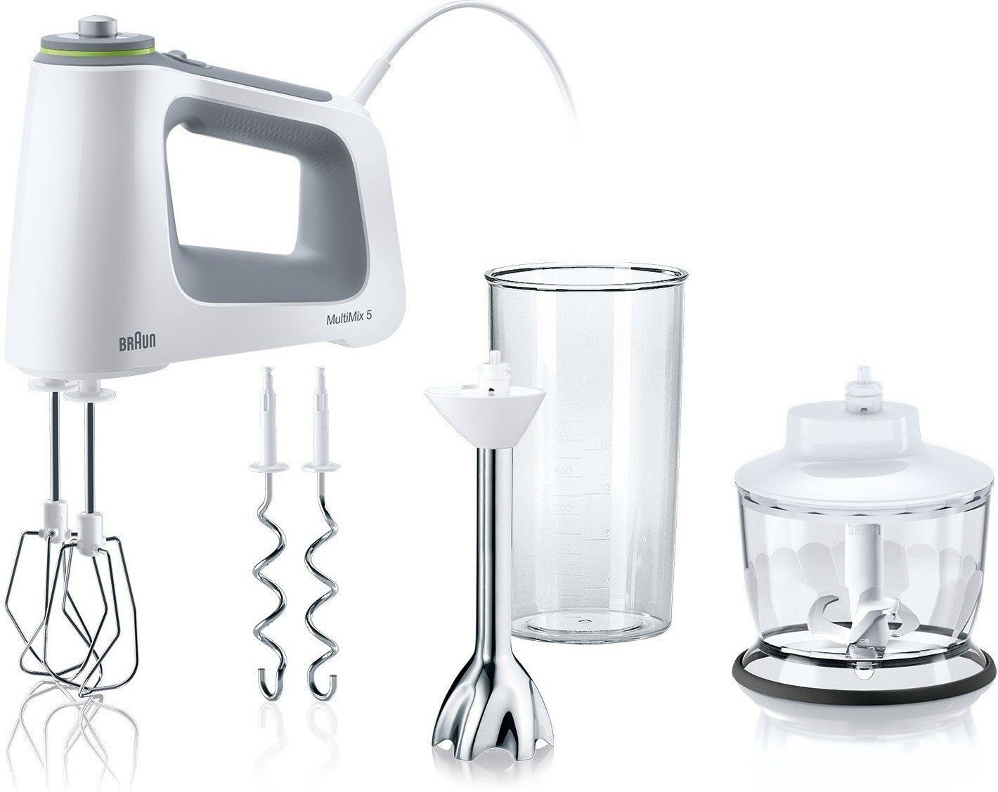 Braun Handmixer HM5137WH Handmixer Leistungsbedarf: 750 W, Geschwindigkeitsstufen: 9