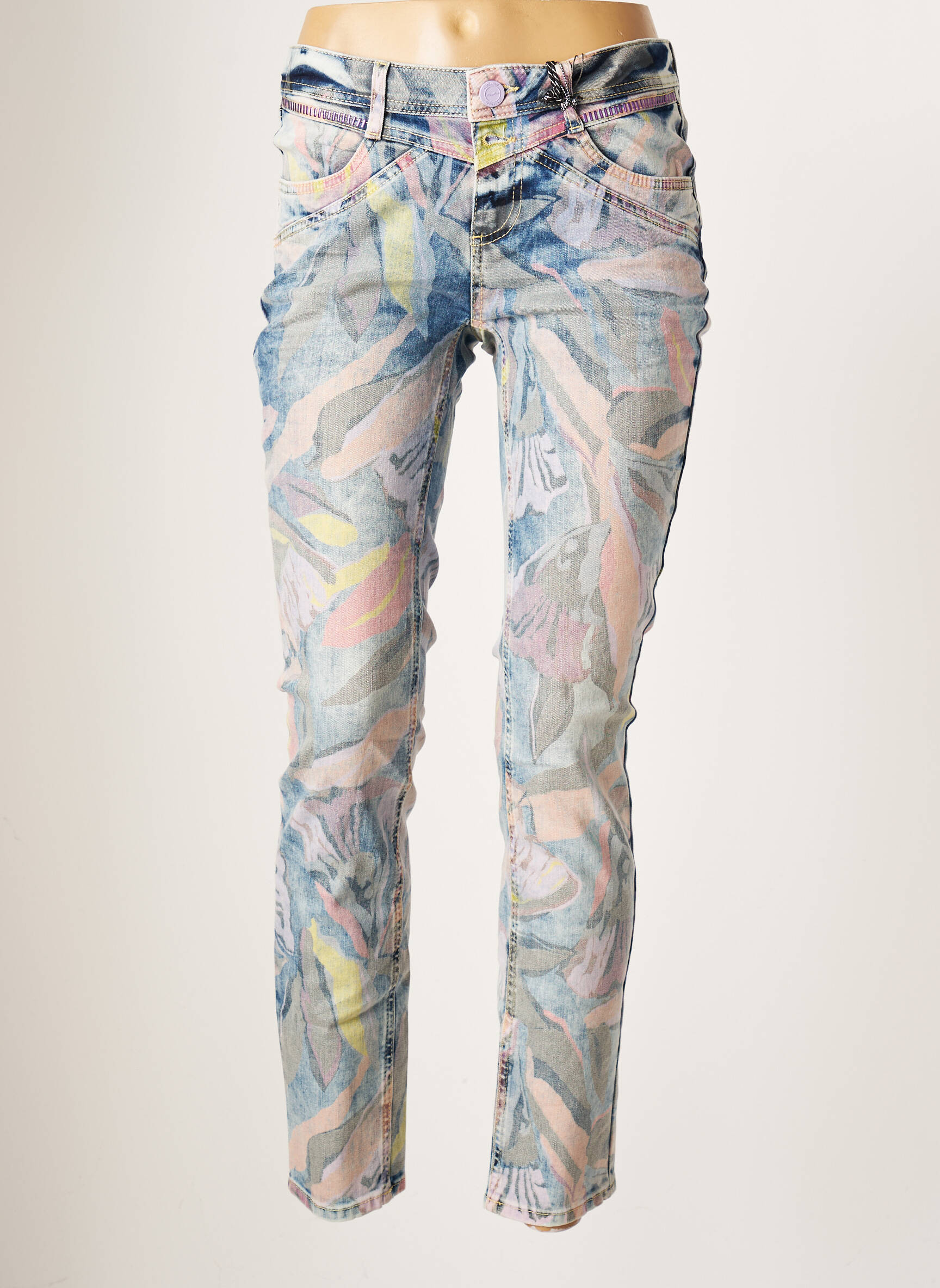 Street One Jeans Coupe Slim Femme couleur bleu