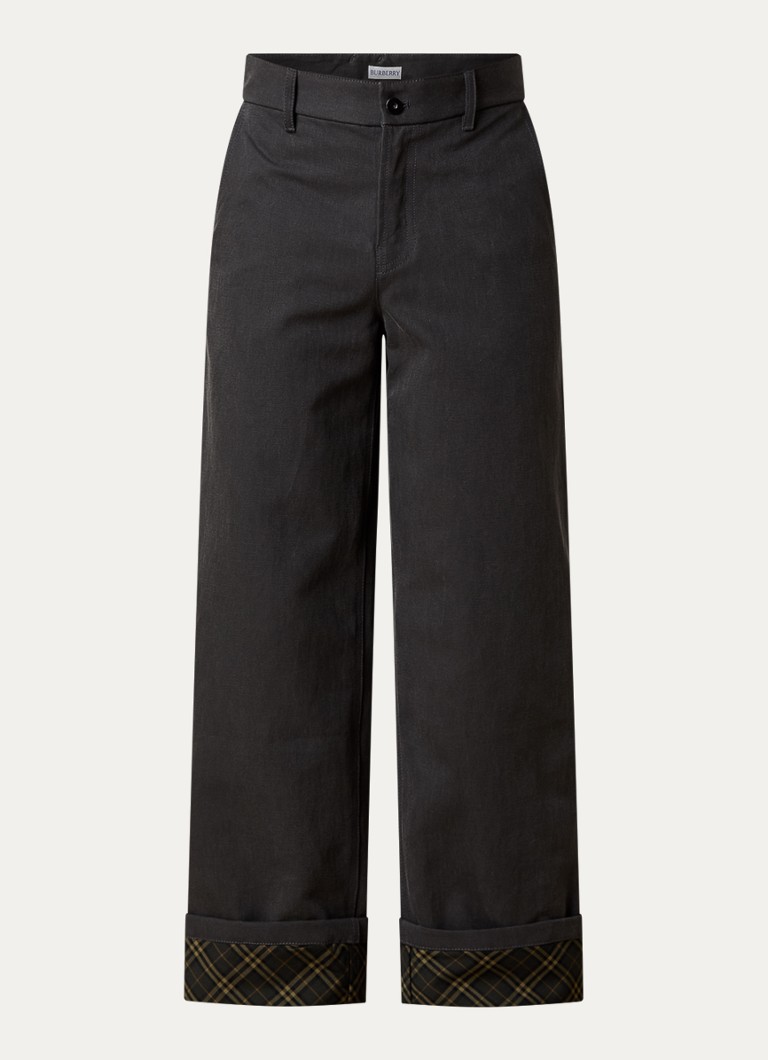 Calça jeans reta Burberry com bordado do logotipo.
