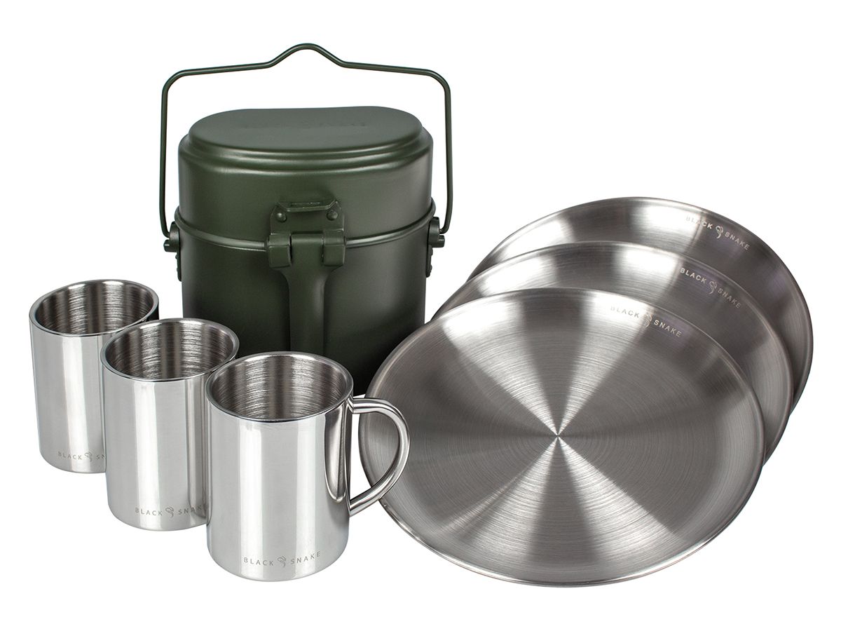 Black Snake 7-teiliges Campingkochgeschirr Set