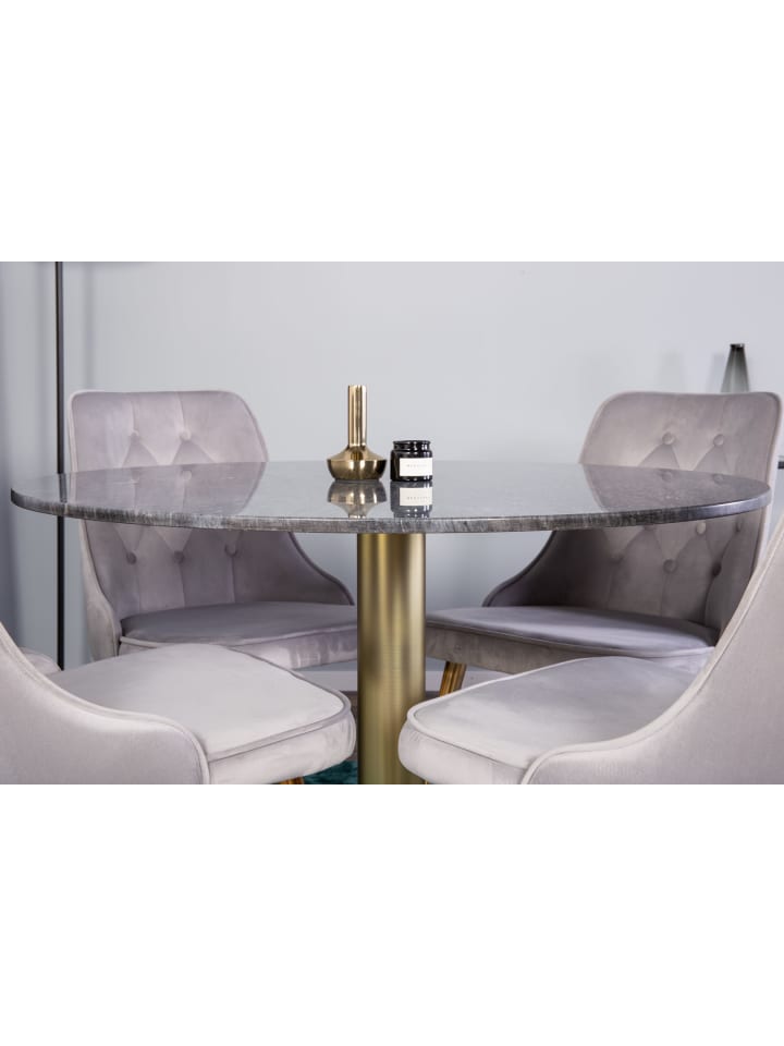 ebuy24 Essgruppe Estelle 17 (5-teilig) Hellgrau 106 x 106 cm günstig kaufen onesize