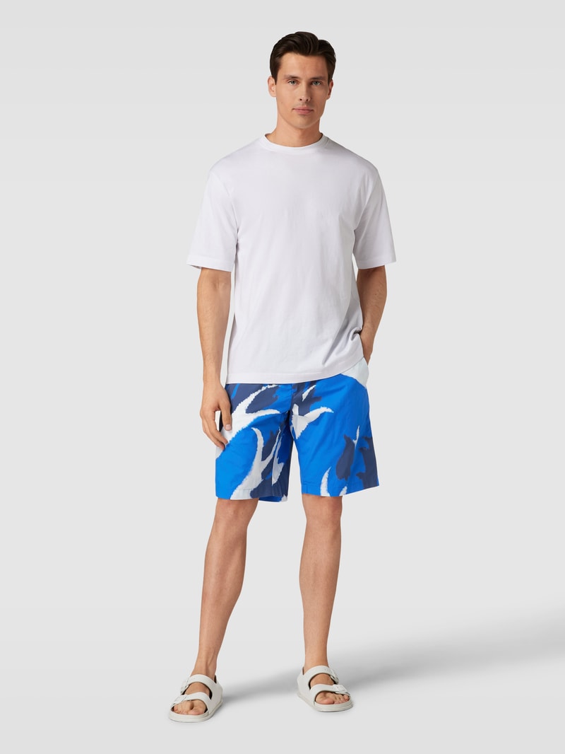 Bermudas mit Allover-Muster in royalblau