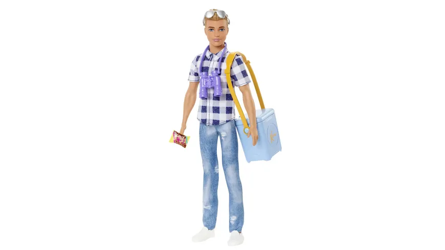 Barbie „Abenteuer zu zweit“ Ken Camping-Puppe und Zubehör. Spielzeug für Kinder ab 3 Jahren