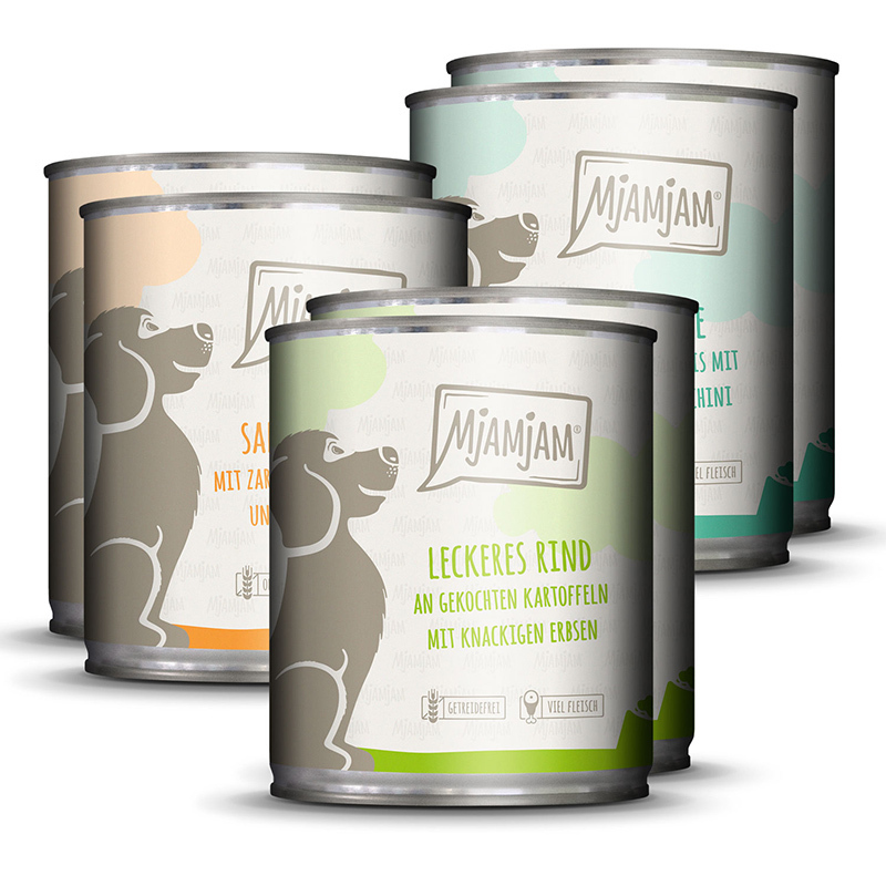 MjAMjAM Hundenassfutter MjAMjAM Mixpaket Adult 6x800g