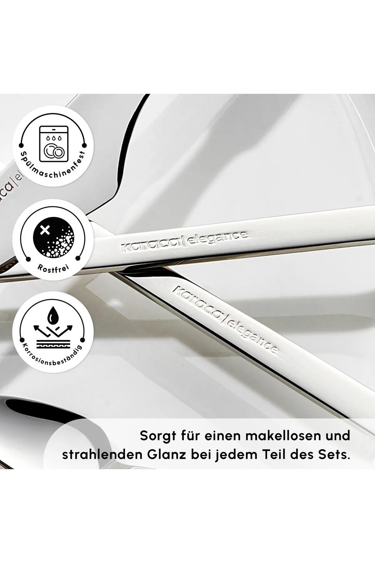 Karaca  Sedir Elegance Besteckset für 12 Personen, 84-teilig - Hochwertiges 18/10 rostfreies