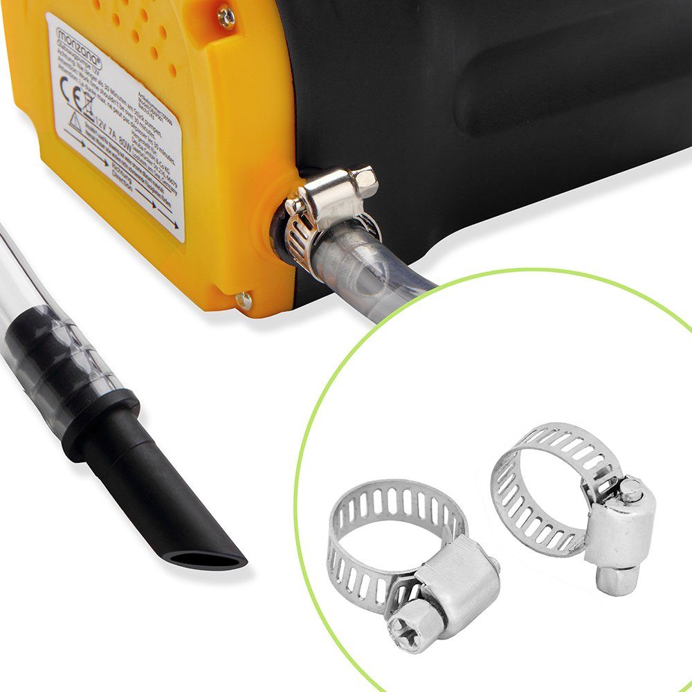 monzana Ölabsaugpumpe Deuba (8-tlg), elektrisch 12V 80 Watt 5l/min Ölpumpe Absaugpumpe Pumpe Dieselpumpe