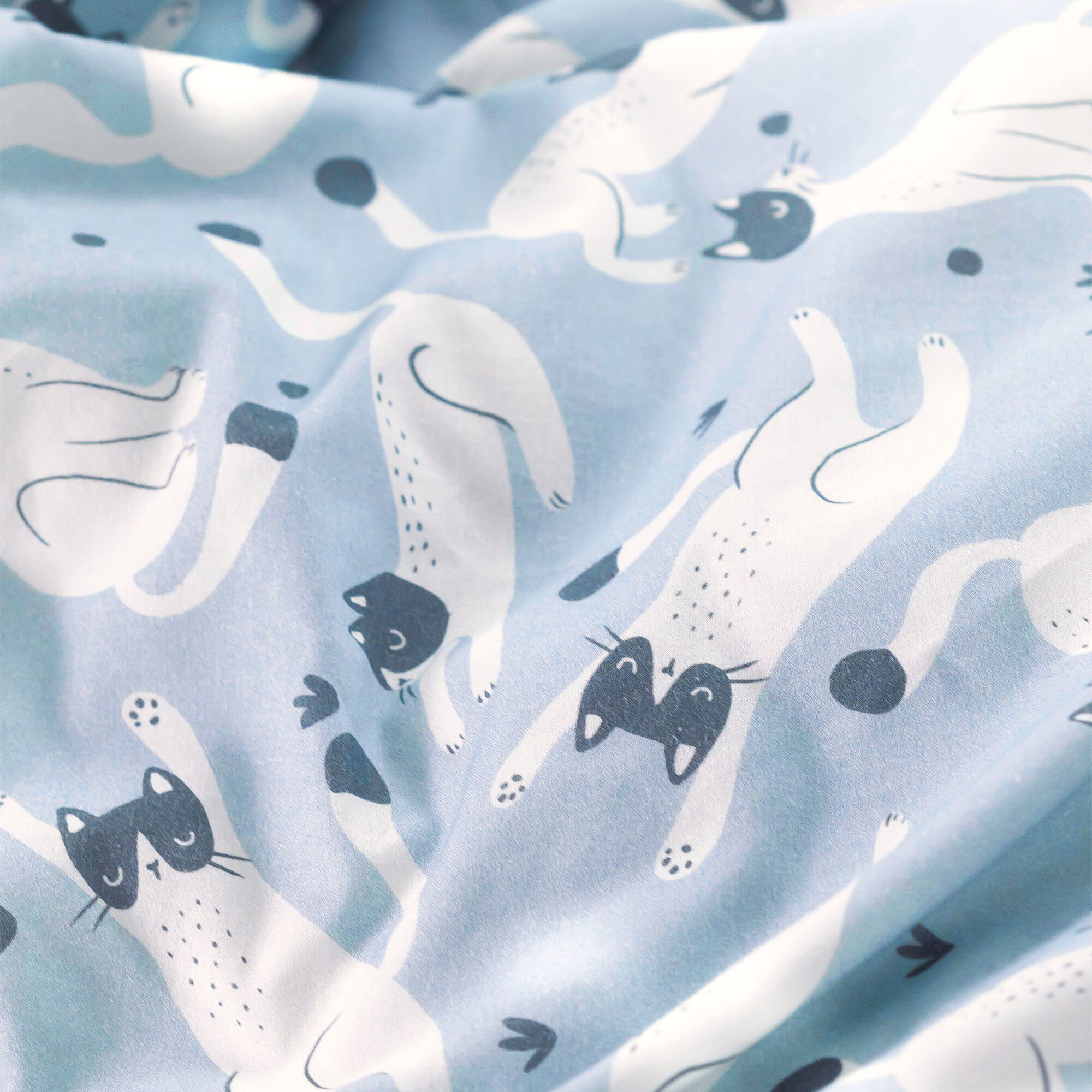 Linge de lit enfant imprimé chats Miaou 1 personne