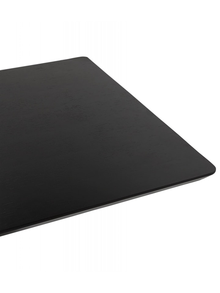 KADIMA DESIGN Esstisch Schwarz Holz Metall | Industrial | MDF & Gebürsteter Stahl in Schwarz günstig kaufen