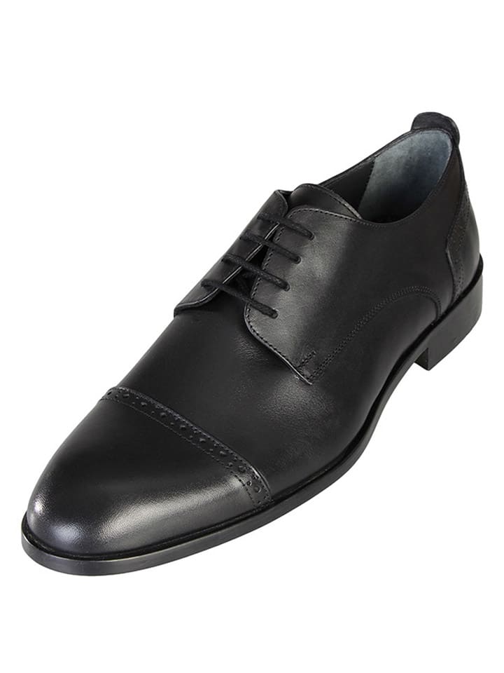 New G.O.L Leder-Schnürschuhe in Schwarz günstig kaufen