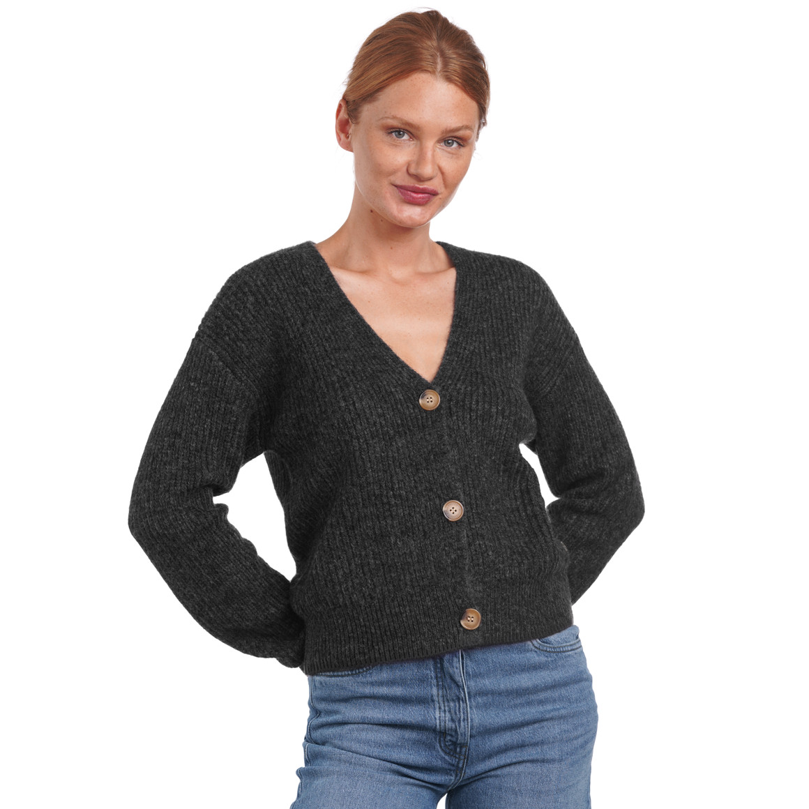 Damen Strickjacke mit V-Ausschnitt