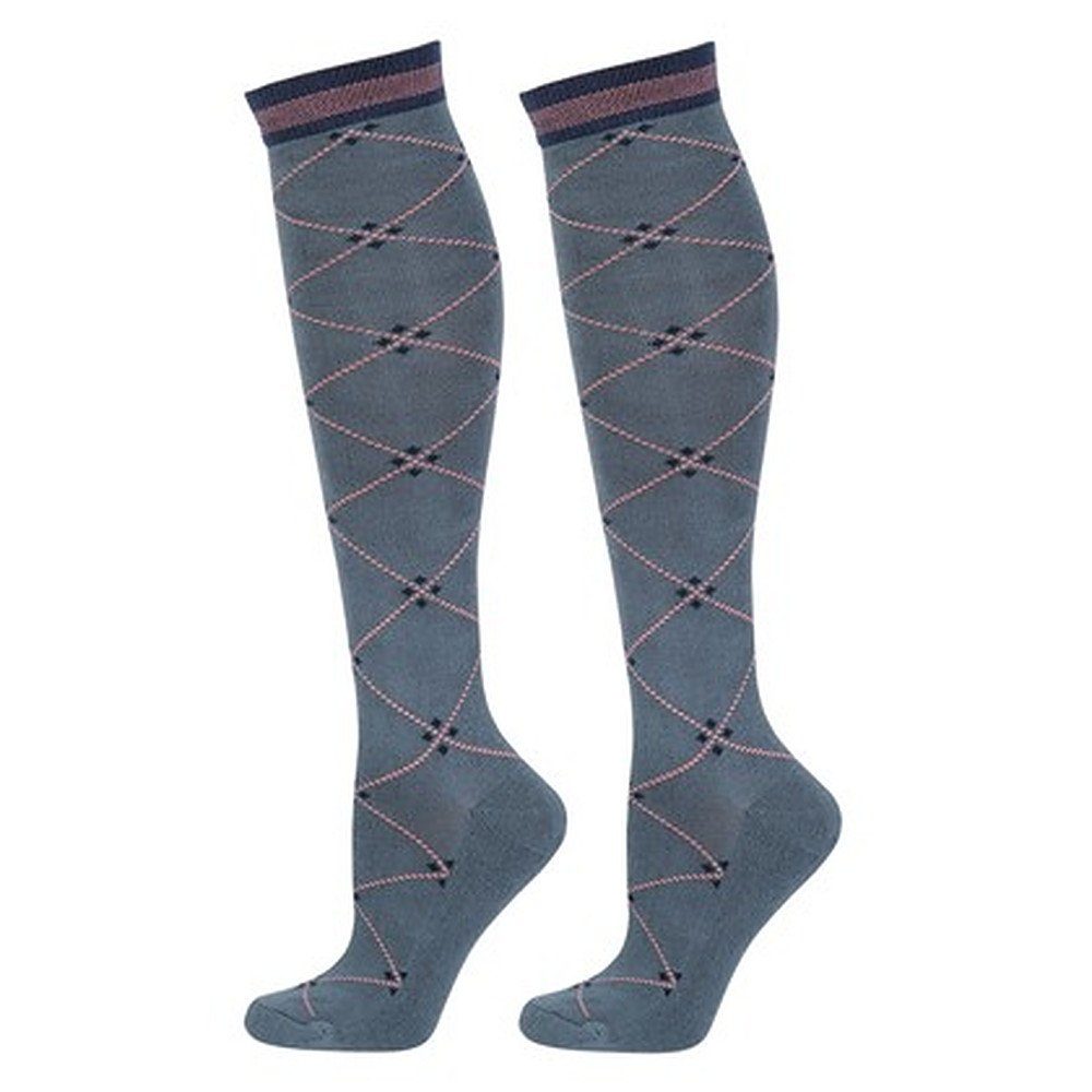 Harry's horse Reitsocken Square Kniestrümpe north-atlantic mit verstärkten Zehen,Sohle u. Ferse