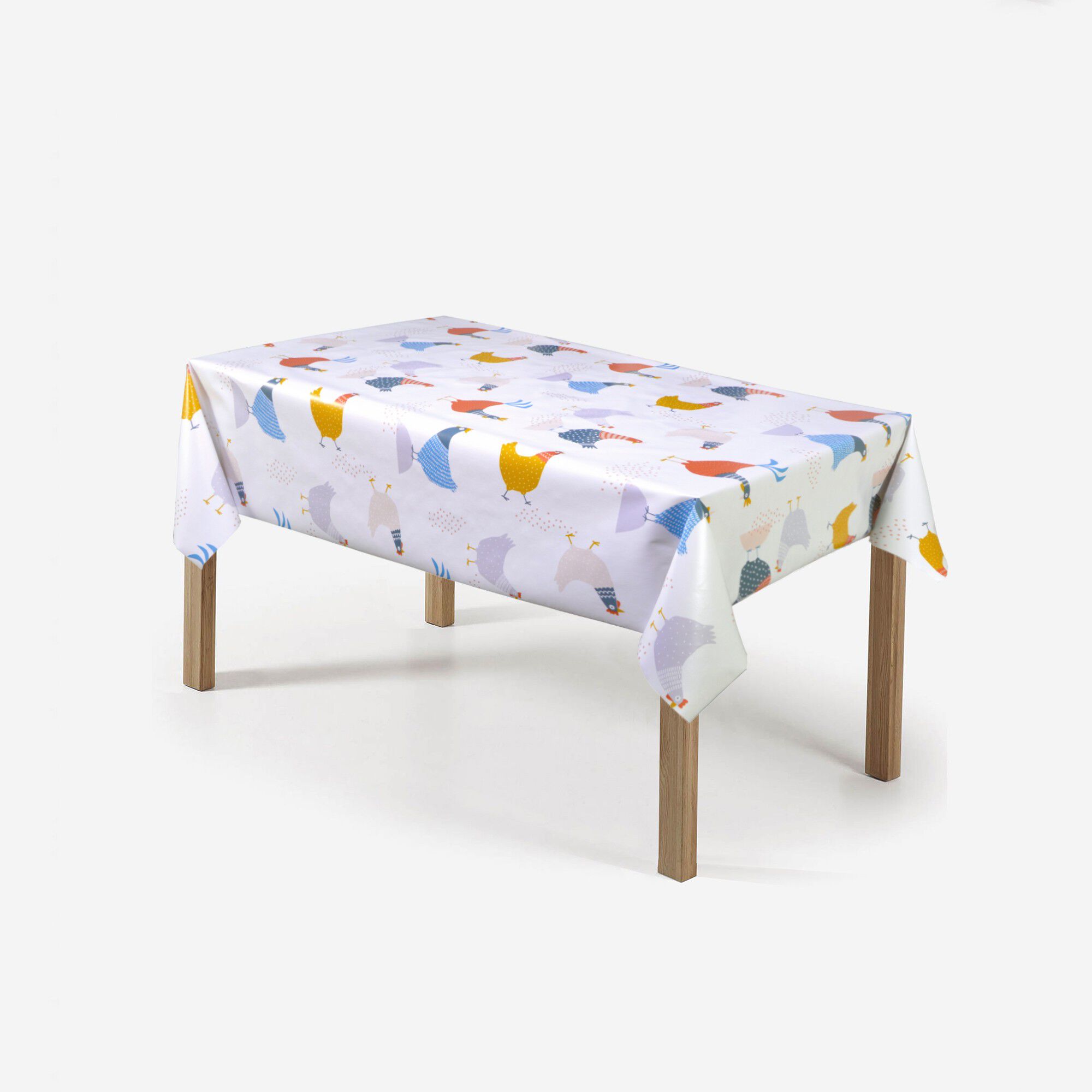 Nappe toile cirée imprimé Poules