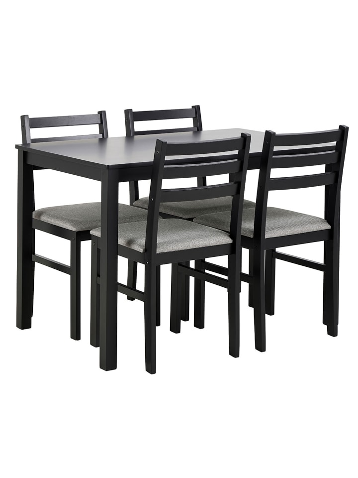 ebuy24 Essgruppe Alicante Schwarz 110 x 70 cm günstig kaufen onesize