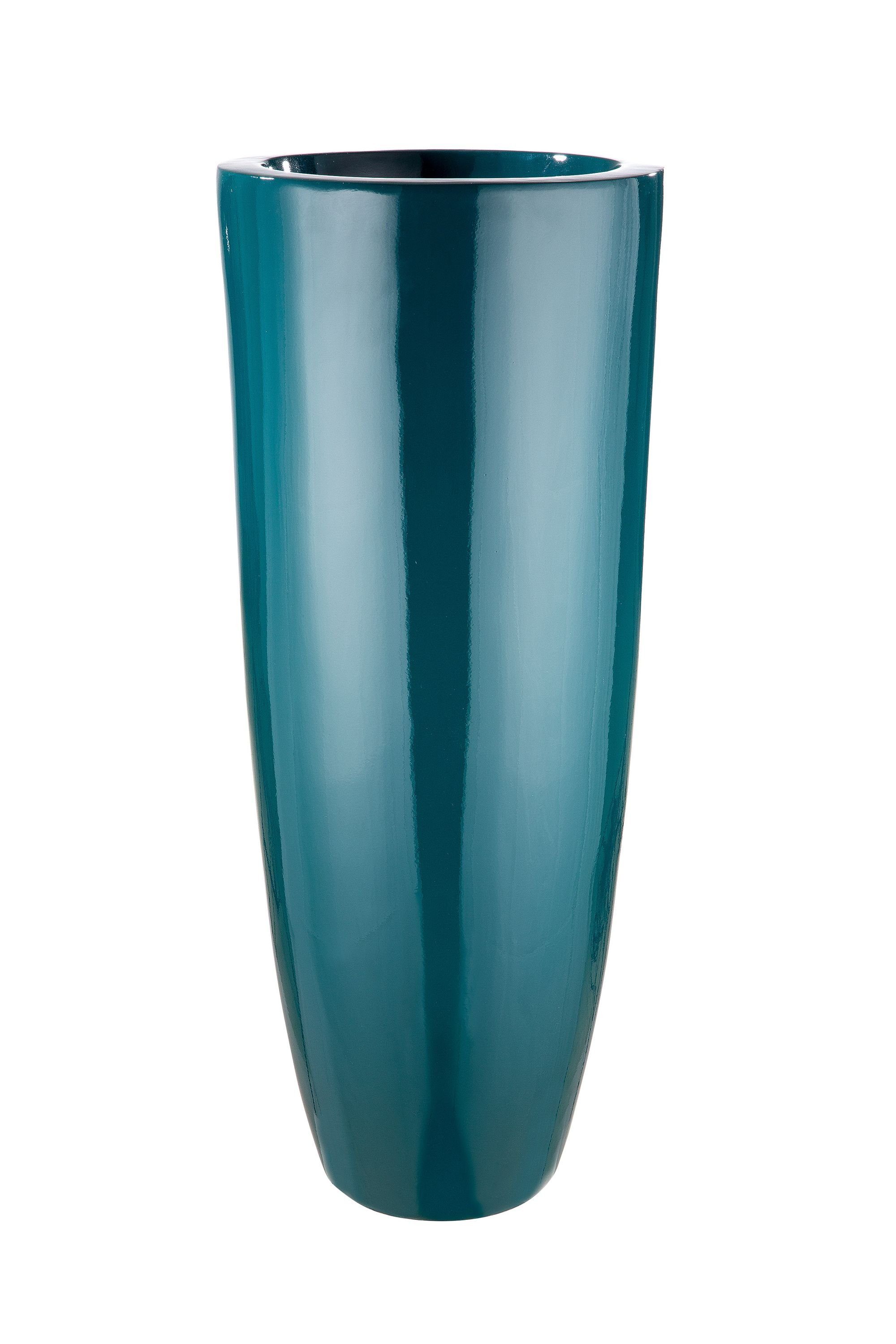 GILDE Blumentopf GILDE Pflanzgefäß Konus - blau - H. 75cm x D. 35cm