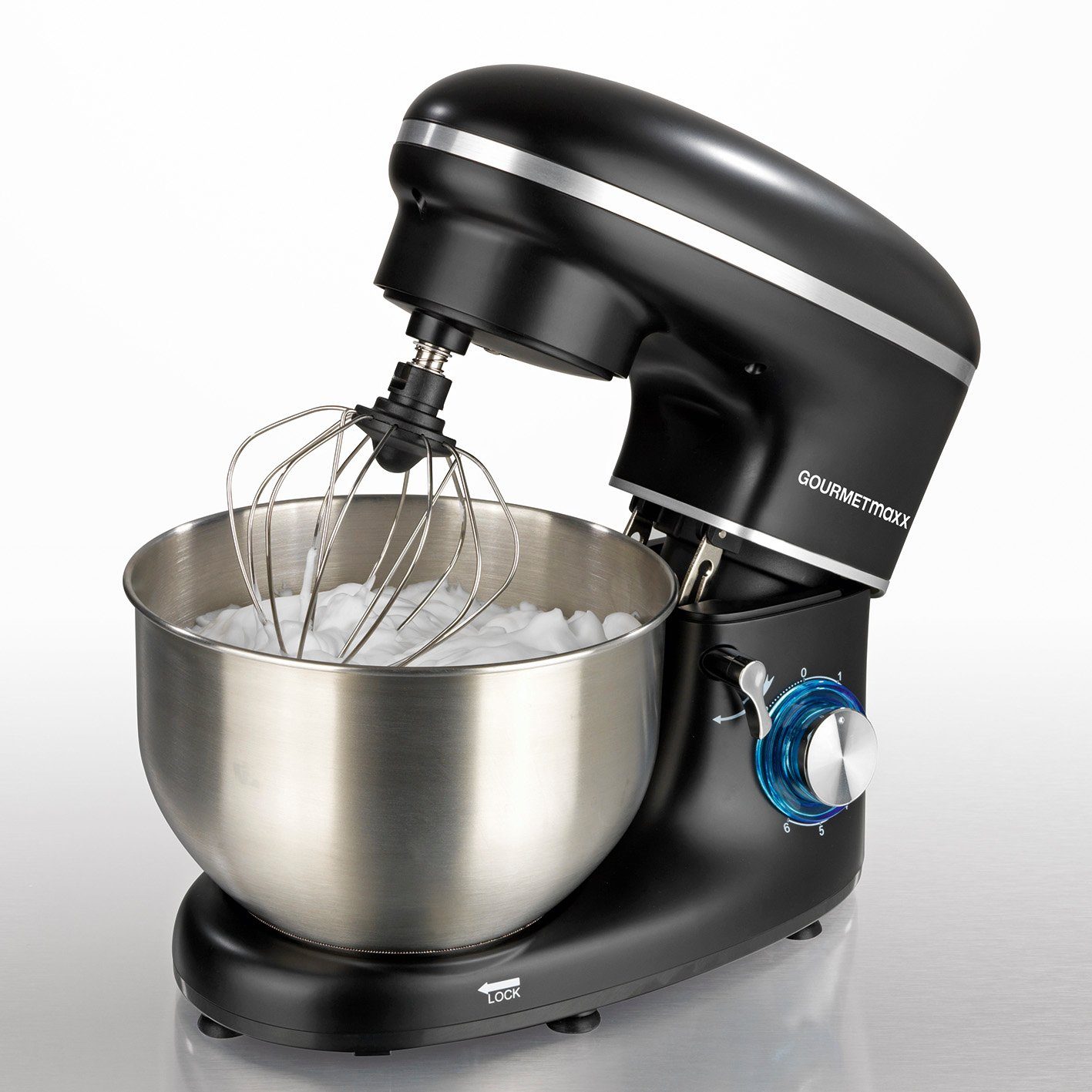 GOURMETmaxx Küchenmaschine Rührgerät - Teigmixer, 6 Geschwindigkeitsstufen